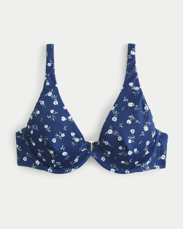 Women's Ribbed High Apex Underwire Bikini Top | Women's Swimwear | HollisterCo.com | Hollister (US)