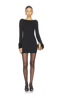 MORE TO COME Milara Mini Dress in Black from Revolve.com | Revolve Clothing (Global)