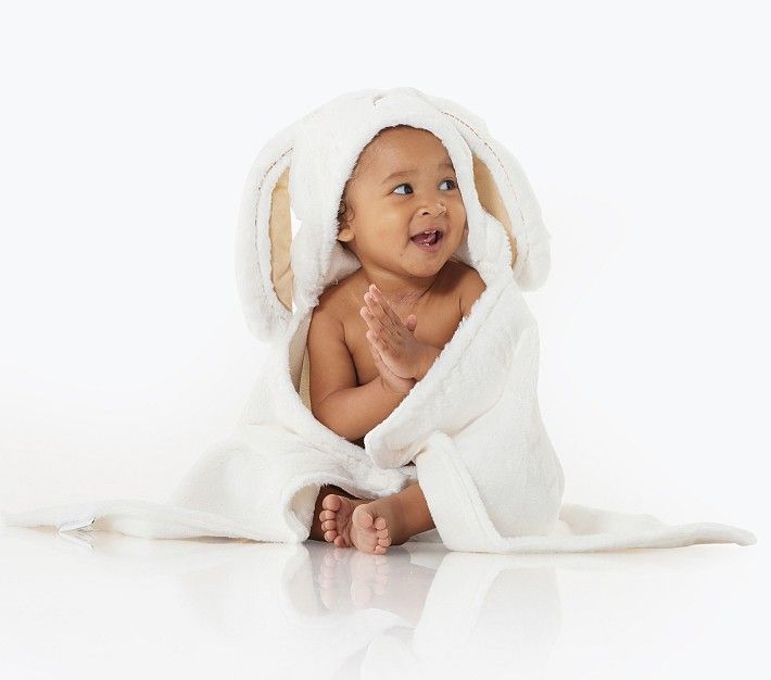 Faux Fur Bunny Baby Hooded Towel | Pottery Barn Kids