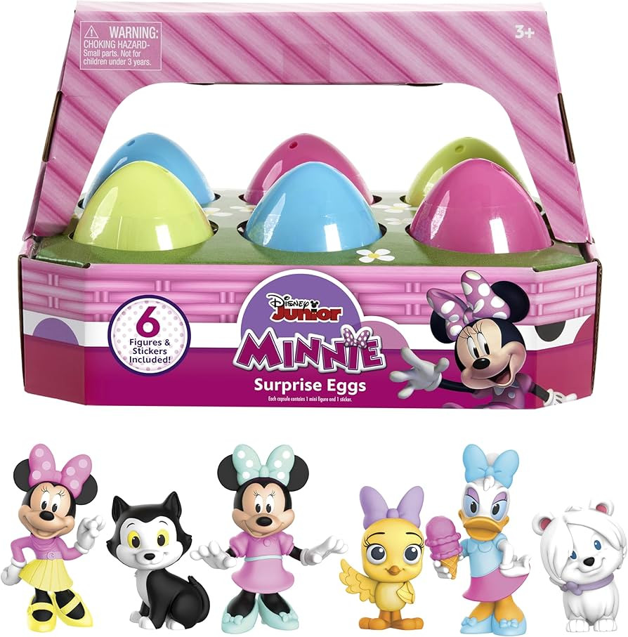 Disney Junior Minnie Mouse 6-Pack Surprise Eggs, Includes Characters and Stickers, Easter Gifts a... | Amazon (US)