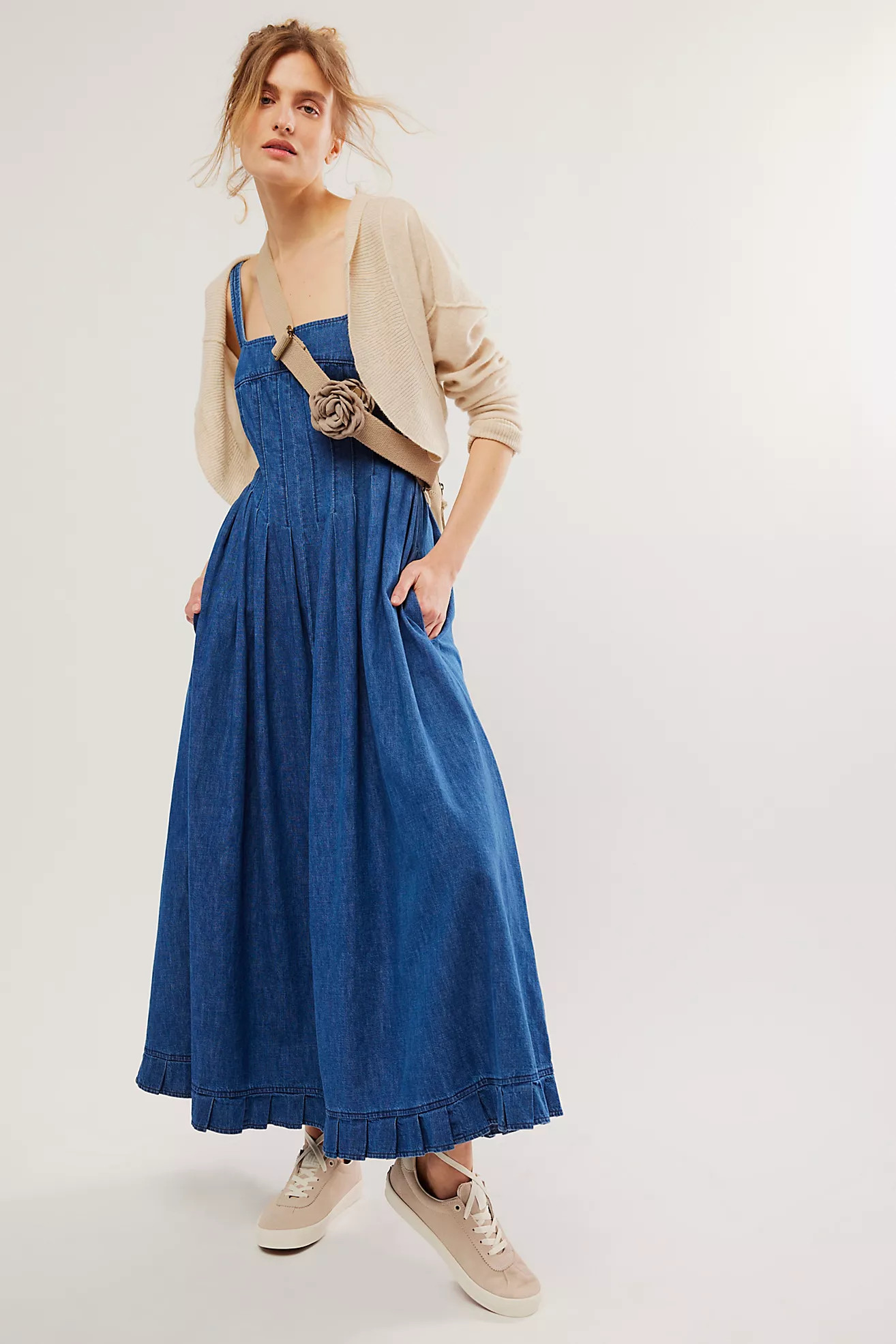 Willie Denim Midi Dress | Free People (UK)