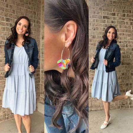 Springtime cuteness! Pair a dress with a Jean jacket for the chilly days! 

#LTKstyletip #LTKshoecrush