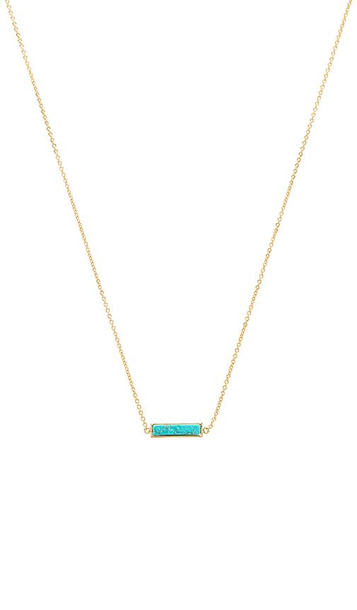 gorjana Dez Bar Necklace in Metallic Gold. | Revolve Clothing