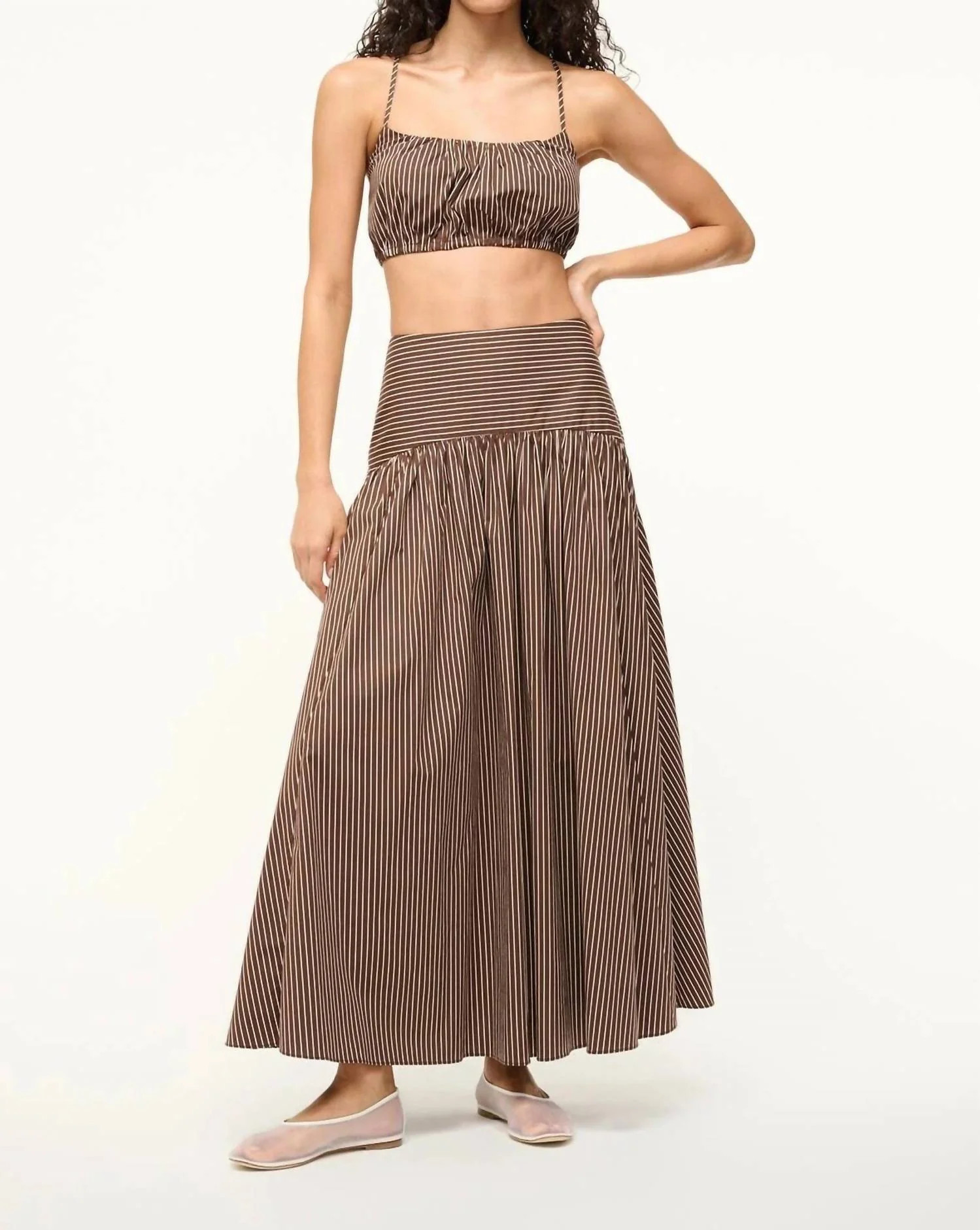 Hammock Top In Dark Oak Micro Stripe | Shop Simon