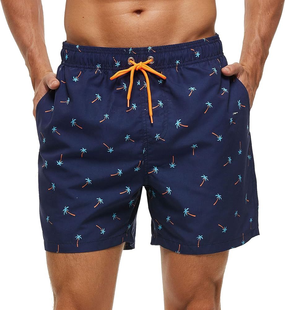 SILKWORLD Men's Swim Trunks Quick Dry Shorts with Pockets | Amazon (US)