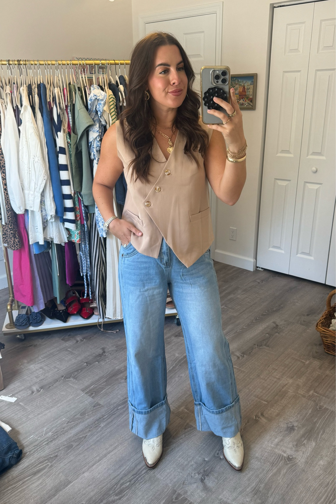 These jeans from Amazon are so good!!! I’m wearing a 6 and a size small in the vest 

Fall fashion | trending | denim 

#LTKstyletip #LTKfindsunder100 #LTKSeasonal