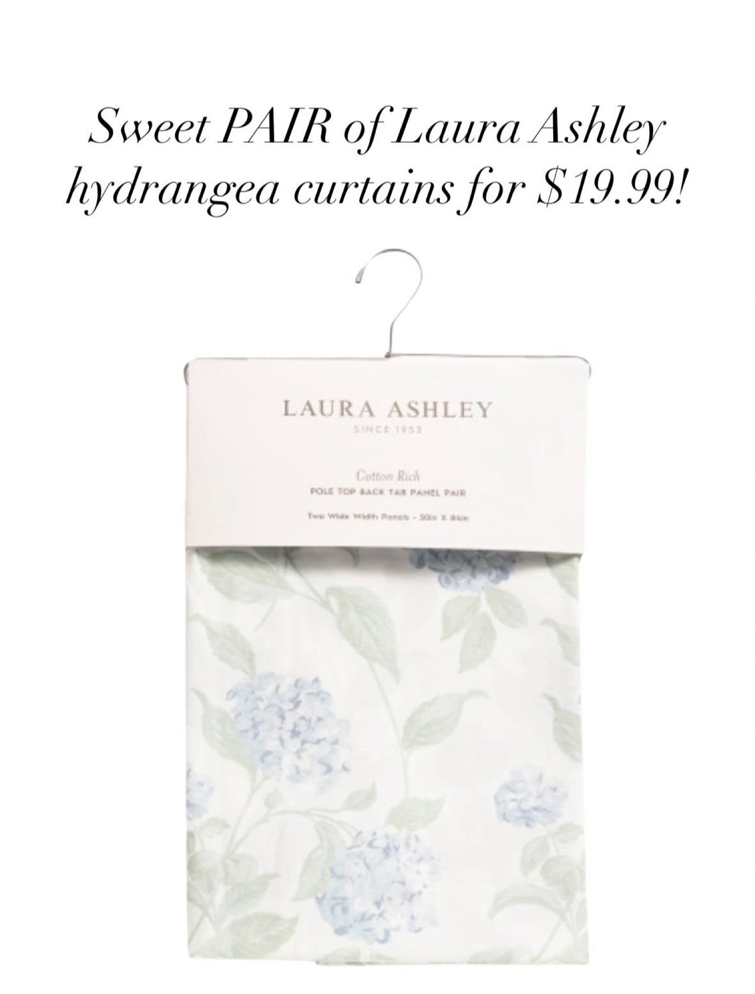 Best curtain deal on this pair of hydrangea print drapes by Laura Ashley! 

#LTKFindsUnder100 #LTKHome #LTKFindsUnder50