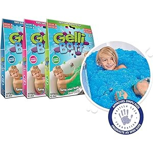 3 x Gelli Baff Bundle from Zimpli Kids, Turns water into thick, colourful goo, Blue, Pink & Green... | Amazon (UK)