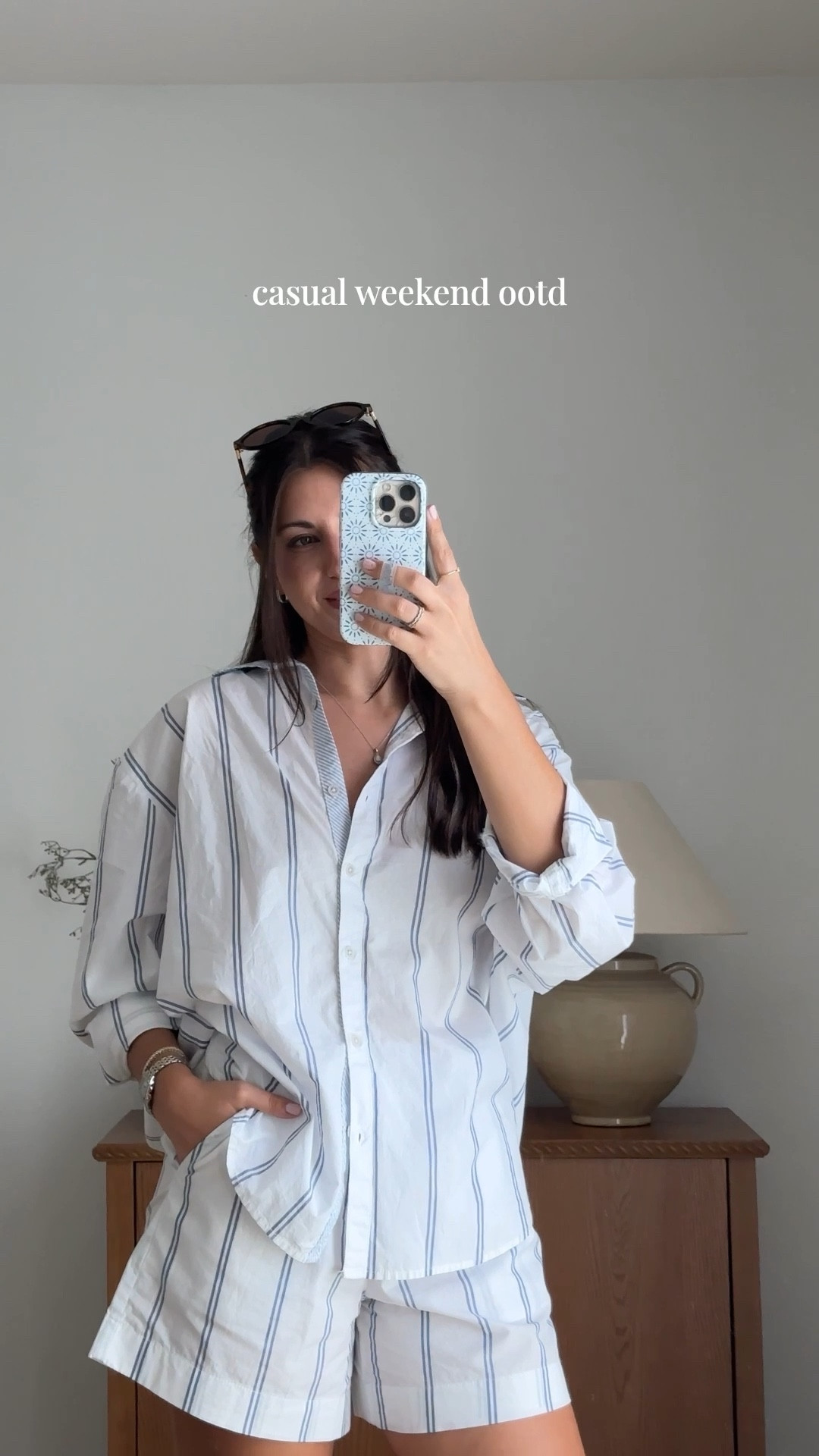 button down & shorts set on sale for $30 - wearing small top (runs oversized) and XS shorts 

vacation outfit, aerie, two piece set 

#LTKSeasonal #LTKFindsUnder50 #LTKSaleAlert