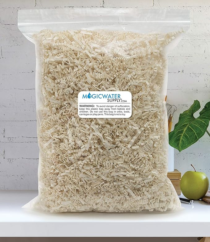 Crinkle Cut Paper Shred Filler (1 LB) for Gift Wrapping & Basket Filling - Light Ivory | MagicWat... | Amazon (US)