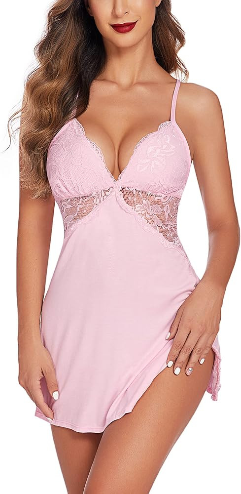 Avidlove Women Lingerie Lace Chemise Sleepwear Babydoll Teddy Lingerie | Amazon (US)