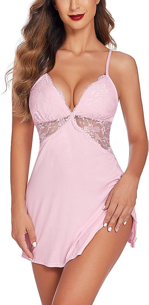 Avidlove Women Lingerie Lace Chemise Sleepwear Babydoll Teddy Lingerie | Amazon (US)