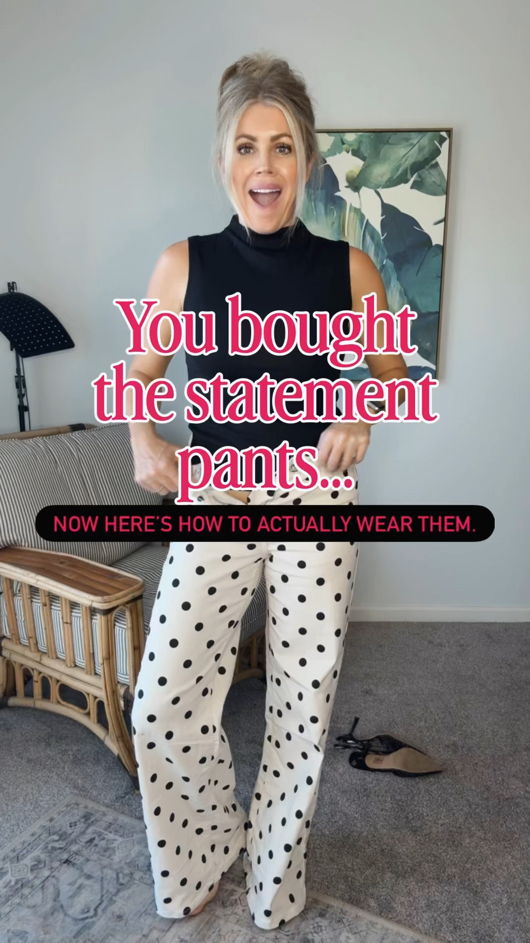 This is why I love a statement pant. One fun piece + basics you already own = SO many outfits without trying too hard. 🙌🏼

#LTKgrwm #LTKOver40 #LTKootd
