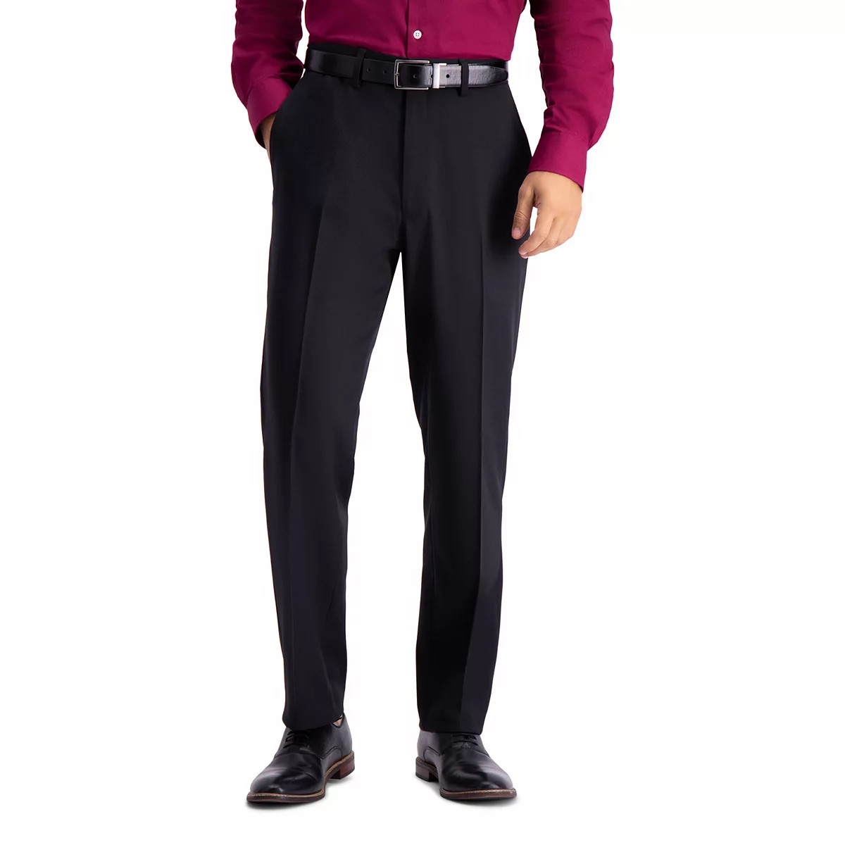 Men's Haggar® Travel Performance Tailored-Fit Stretch Flat-Front Suit Pants | Kohl's