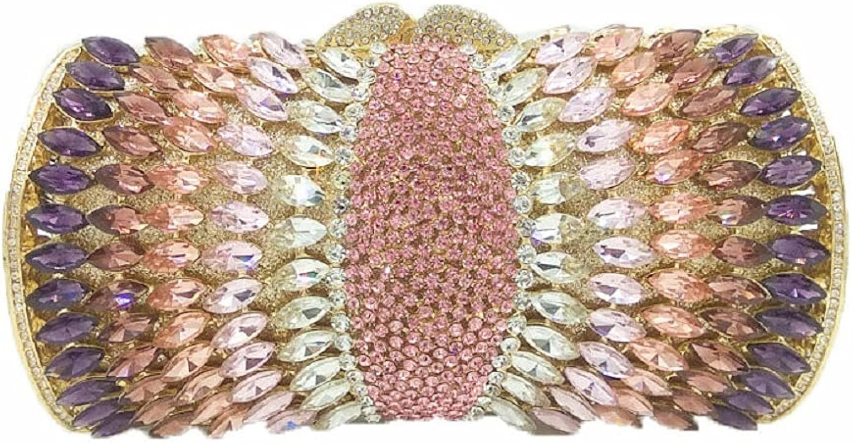 Boutique De FGG Sparkly Crystal Clutch Purse for Women Evening Bags with Spikes Wedding Party Rhi... | Amazon (US)