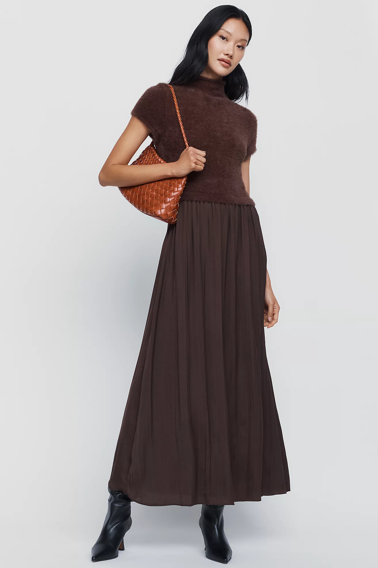 Thea Twofer Eyelash Sweater Dress | Anthropologie (US)