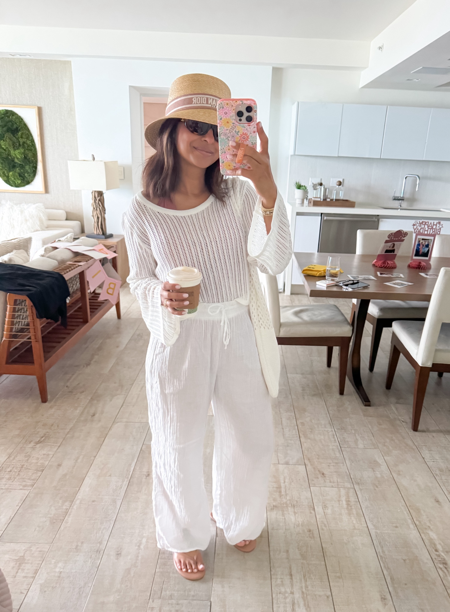 Wearing the top from the linked Amazon set and gauzy beach pants in XS. Hat is from Dior 

#LTKSeasonal #LTKStyleTip