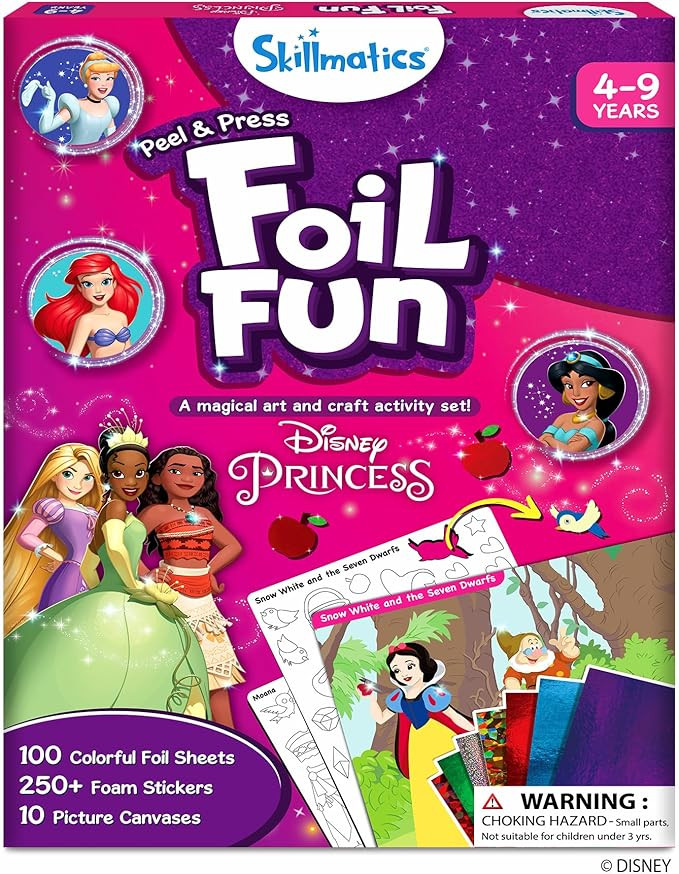 Skillmatics Art & Craft Activity - Foil Fun Disney Princess, No Mess Art for Kids, Craft Kits & S... | Amazon (US)
