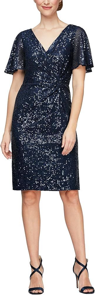 Alex Evenings Women's Short Twist Front Dress | Amazon (US)