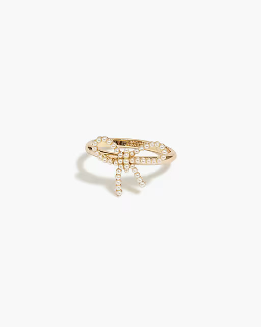 Pearl bow ring | J.Crew Factory