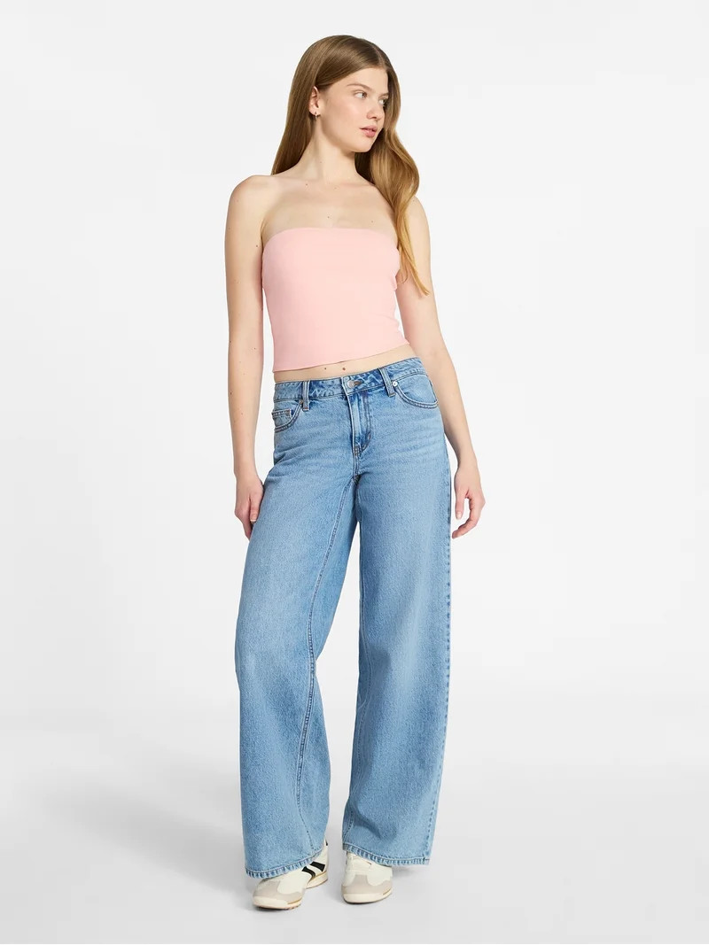 No Boundaries Cropped Tube Top, Women's XXS-XXL - Walmart.com | Walmart (US)