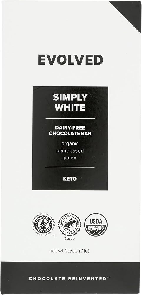 Evolved, Bar White Chocolate Keto Organic, 2.5 Ounce | Amazon (US)