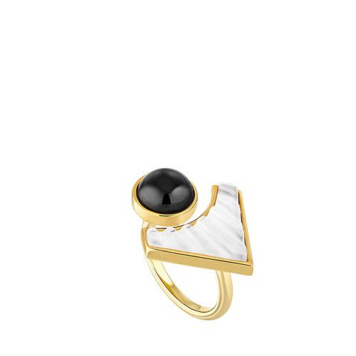 Lalique Ring 1925 Clear Pm Gold P. 59 (US 8 3/4) | Gracious Style