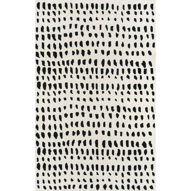 Momeni Delmar Boho Dots Geometric Modern Area Rugs, Off-White, 3'6" X 5'6" - Walmart.com | Walmart (US)