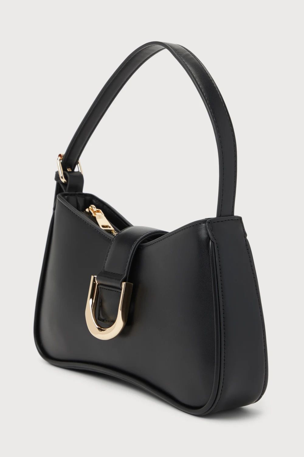 Oh-So Chic Black Buckle Shoulder Bag | Lulus (US)