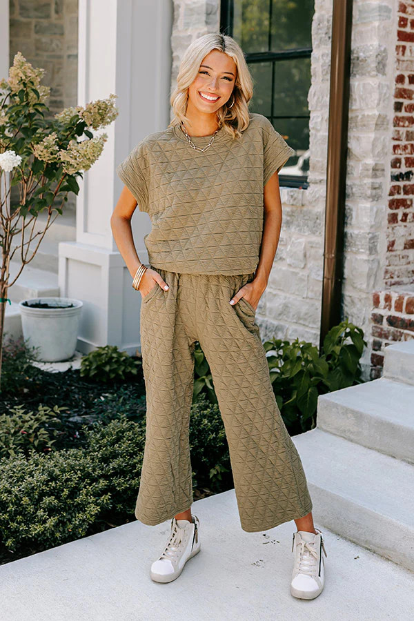 Creekside Cabin High Waist Pants In Sage | Impressions Online Boutique