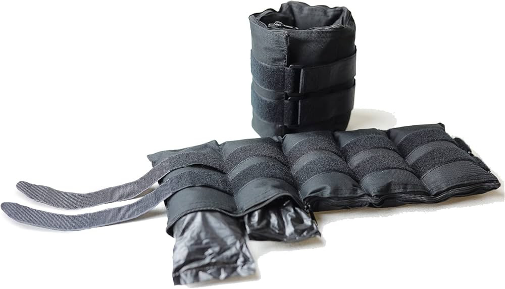 CAP Barbell HHA-CB020A1 20-Pound Pair Adjustable Ankle Weights, Black | Amazon (US)