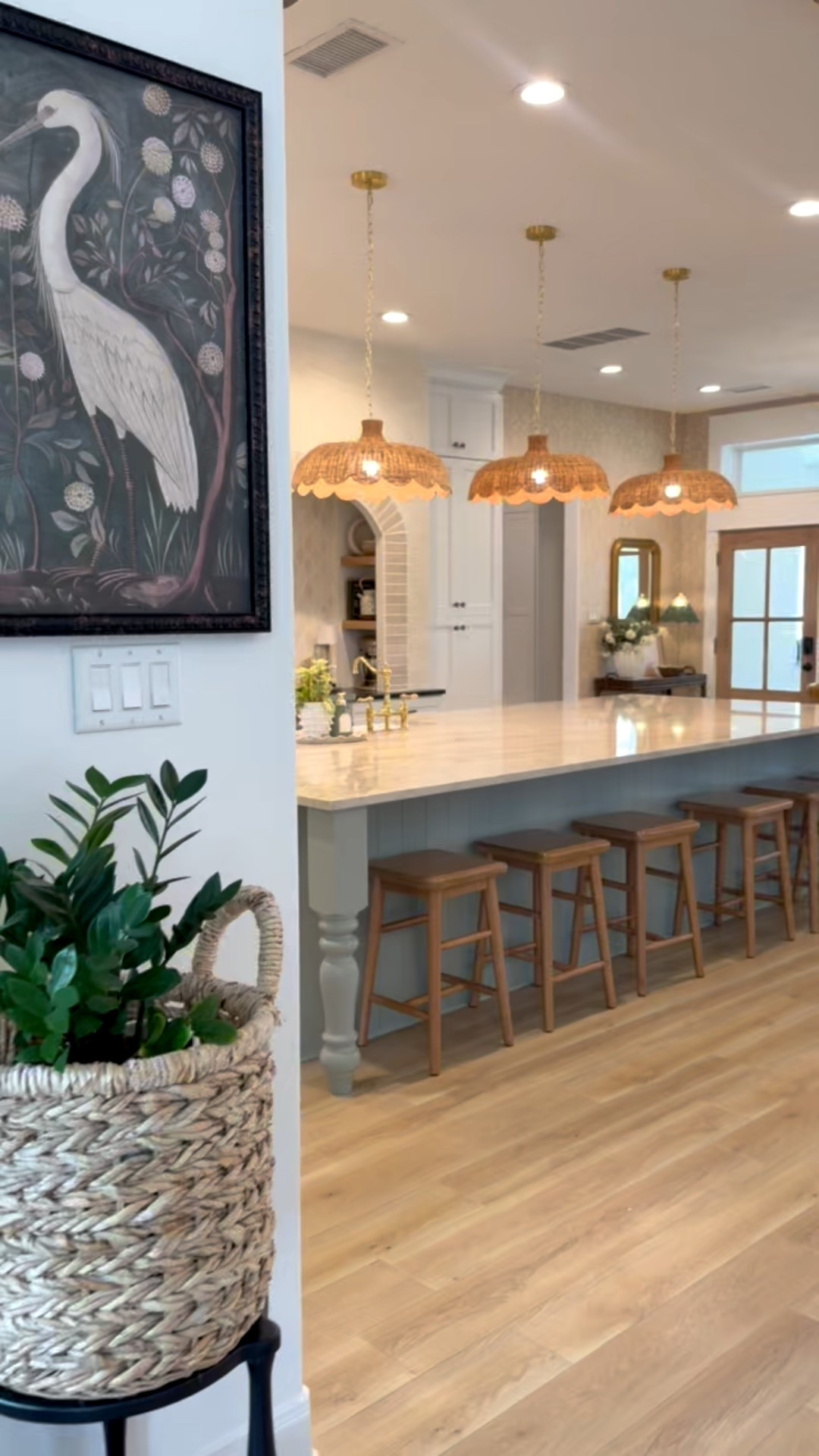 Kitchen views 

THEBLOOMINGNEST kitchen decor kitchen hardware table pendant lights basket 

#LTKHome #LTKSeasonal