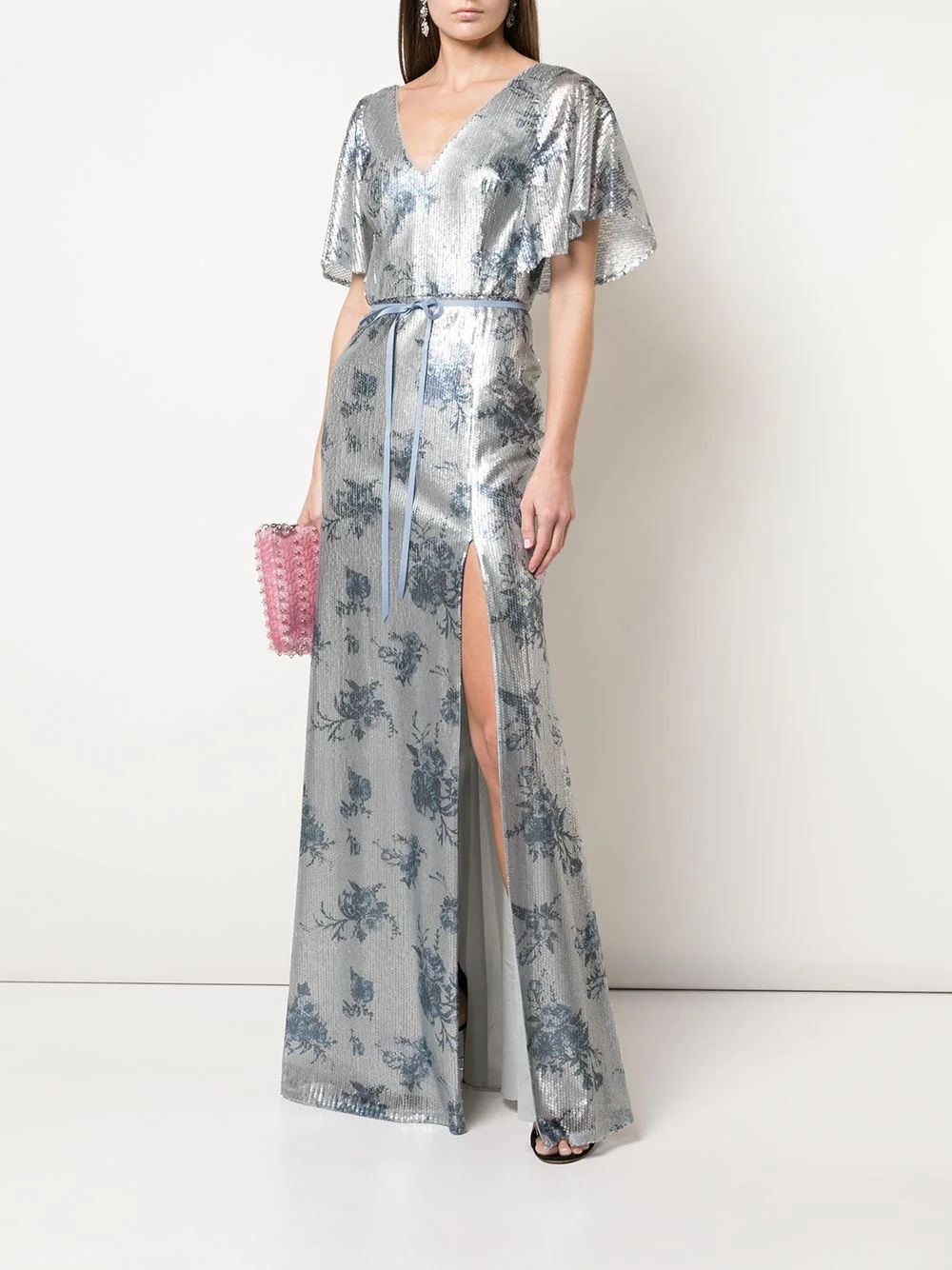 bridesmaid  floral-printed sequin gown | Farfetch Global