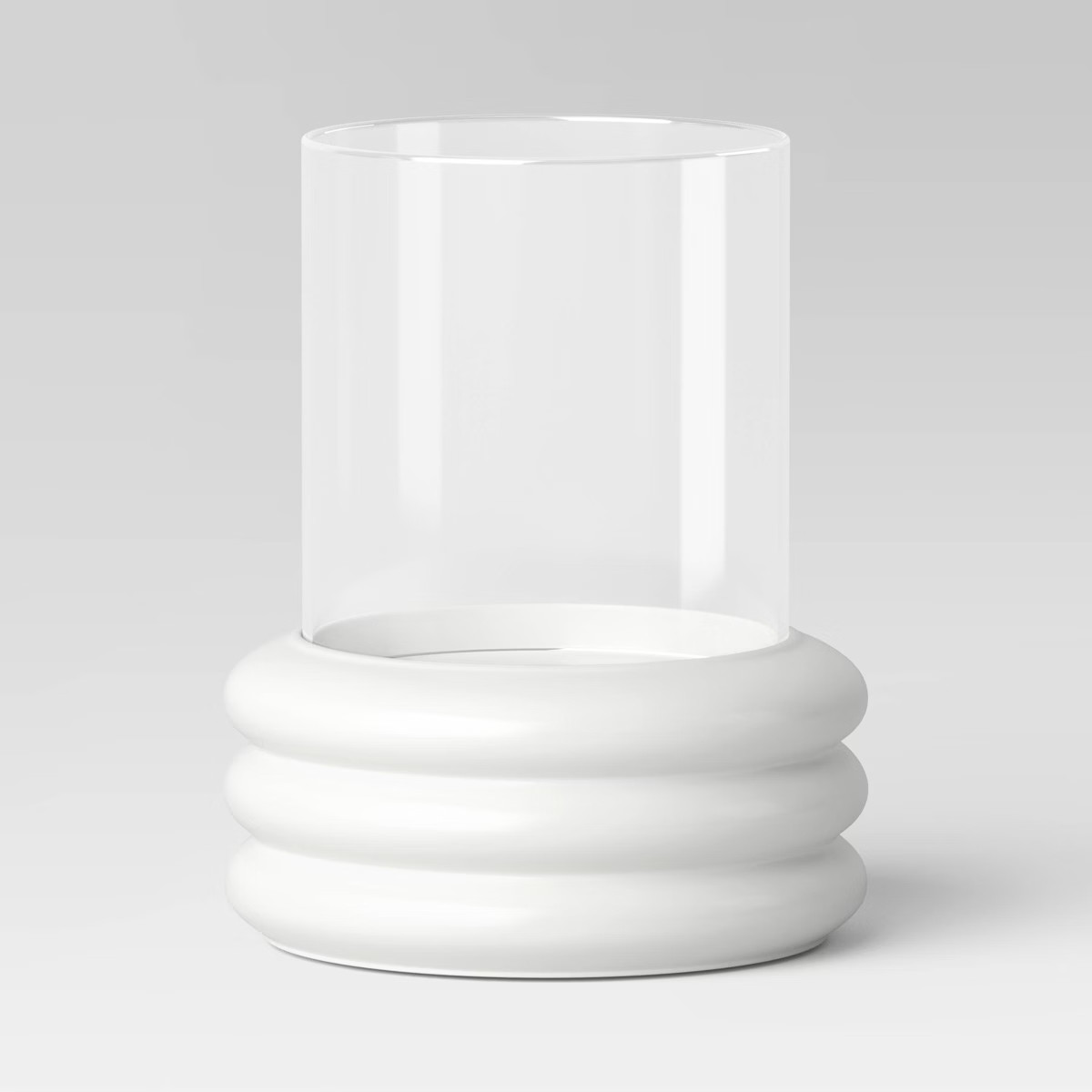 Pillar Concrete/Glass Lantern Candle Holder White - Threshold™ | Target