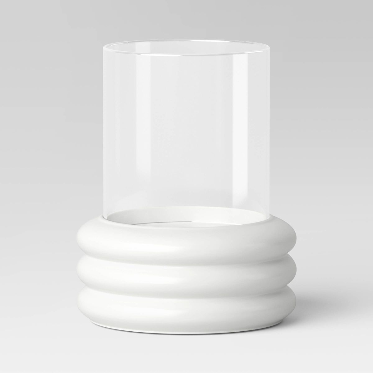 Pillar Concrete/Glass Lantern Candle Holder White - Threshold™ | Target