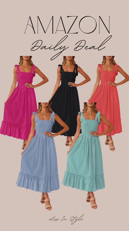 This beautiful summer dress is available in so many colors! 40% off Code: 40MXIA7V + 15% Coupon today!

#LTKFindsUnder50 #LTKStyleTip #LTKSaleAlert