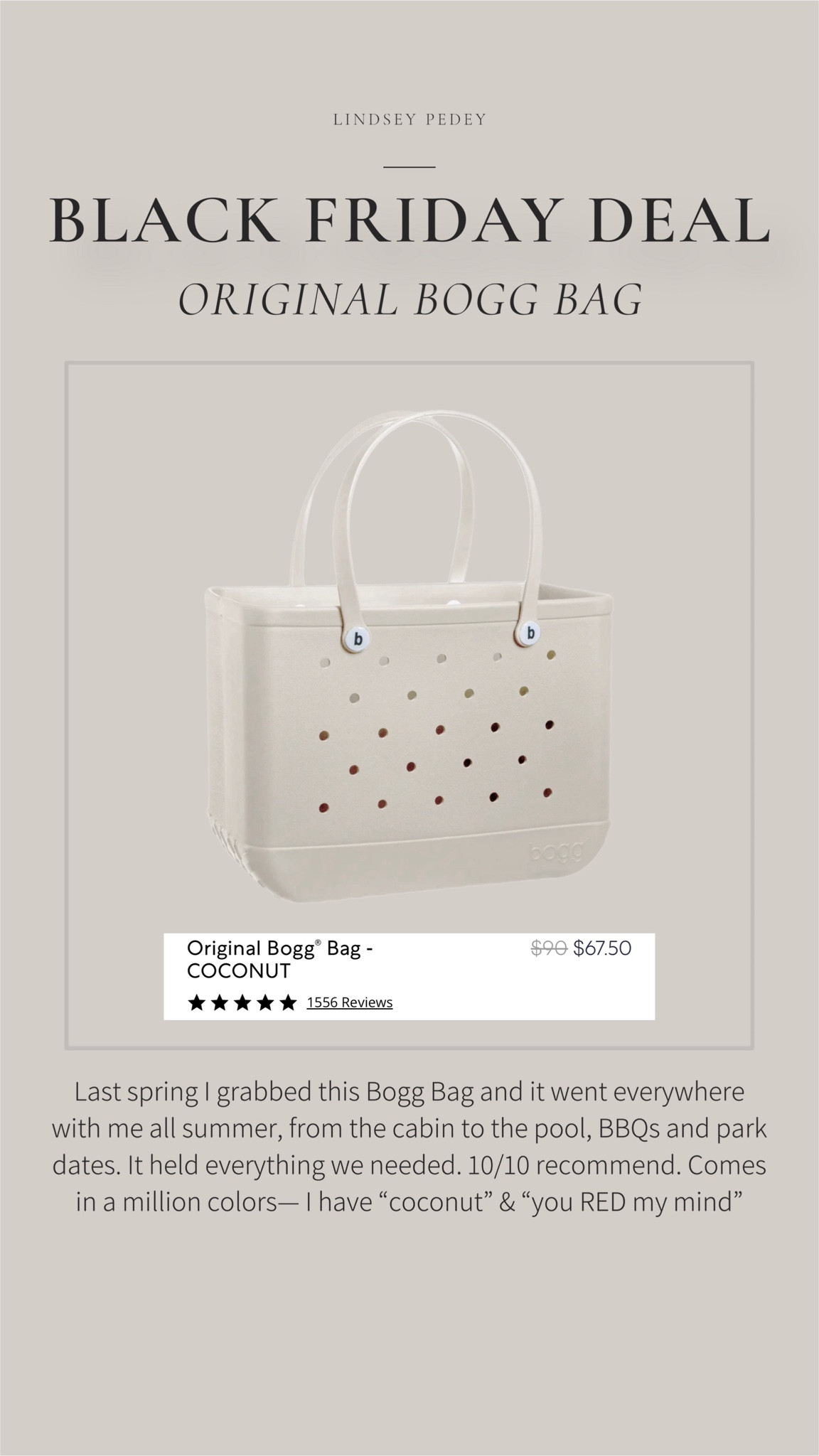 Can’t recommend my bogg bag, enough enough! Would make a great gift for a new mom. Super easy to clean & holds EVERYTHING. Do you wanna start the movie?

Black Friday, cyber Monday, cyber week, Summer must have, Summer essential, tote,  

#LTKStyleTip #LTKGiftGuide #LTKCyberWeek