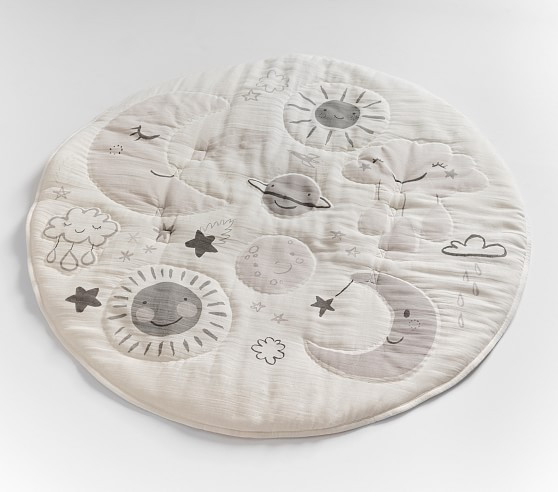 Skye Moon & Stars Muslin Travel Play Mat | Pottery Barn Kids