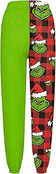 Xmas Green Track Pants Women High Waisted Baggy Sweatpants Gym Jogger Holiday Christmas Casual Pa... | Amazon (US)