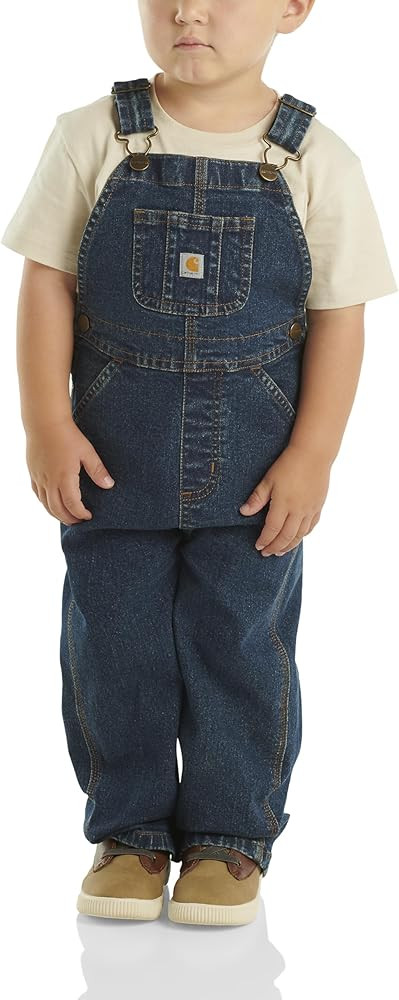 Carhartt Kid's CM8665 Washed Denim Bib Overall - Boys | Amazon (US)