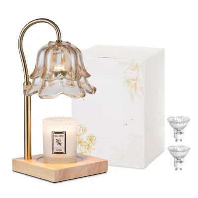 Candle Warmer Lamp With Timer: Flower Gold Candle Lamps Height Adjustable Wax Melt House Warming Gifts Home Decor Mothers Day Birthday | Wayfair North America