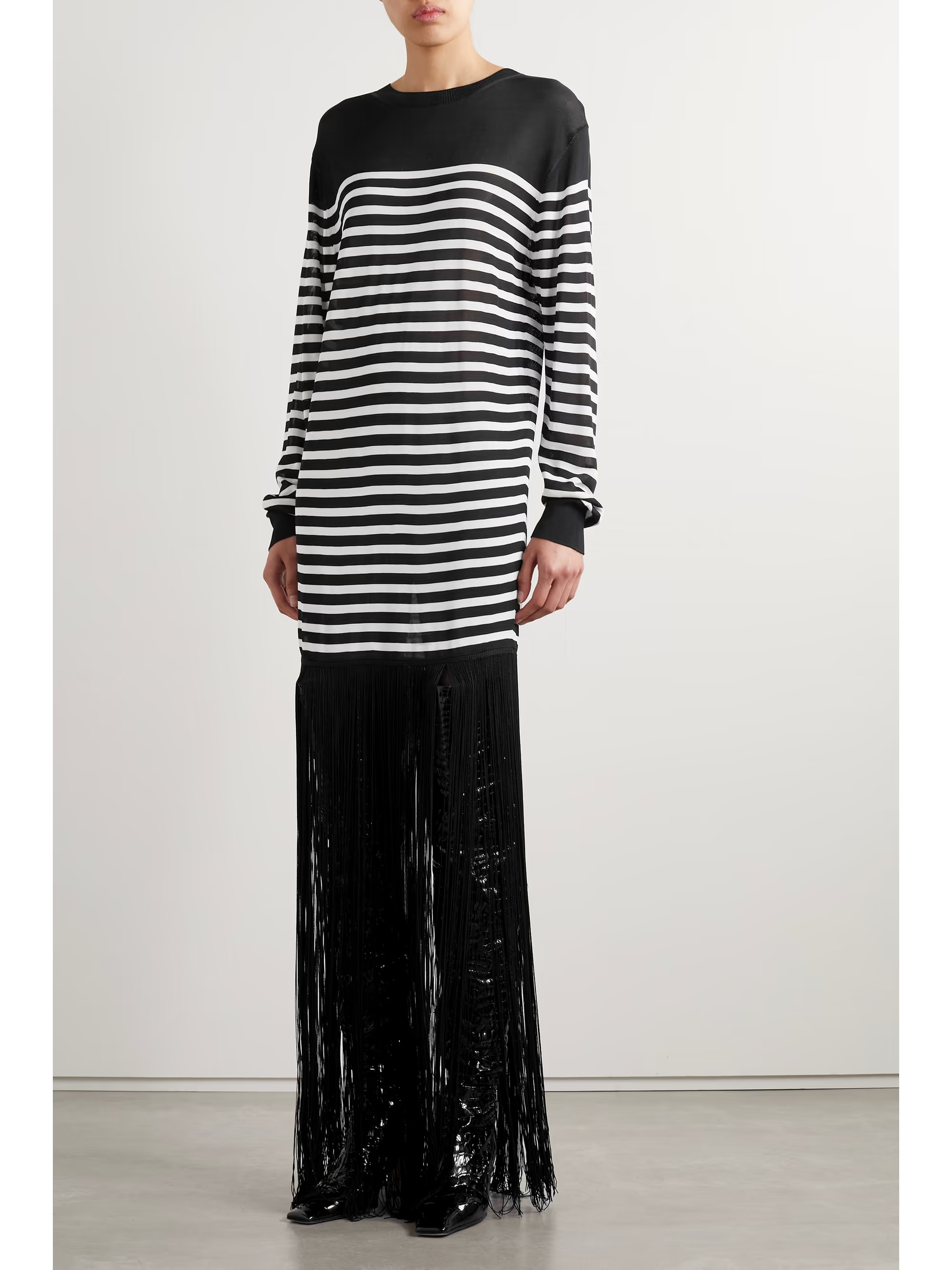 Torino fringed striped woven maxi dress | NET-A-PORTER (US)
