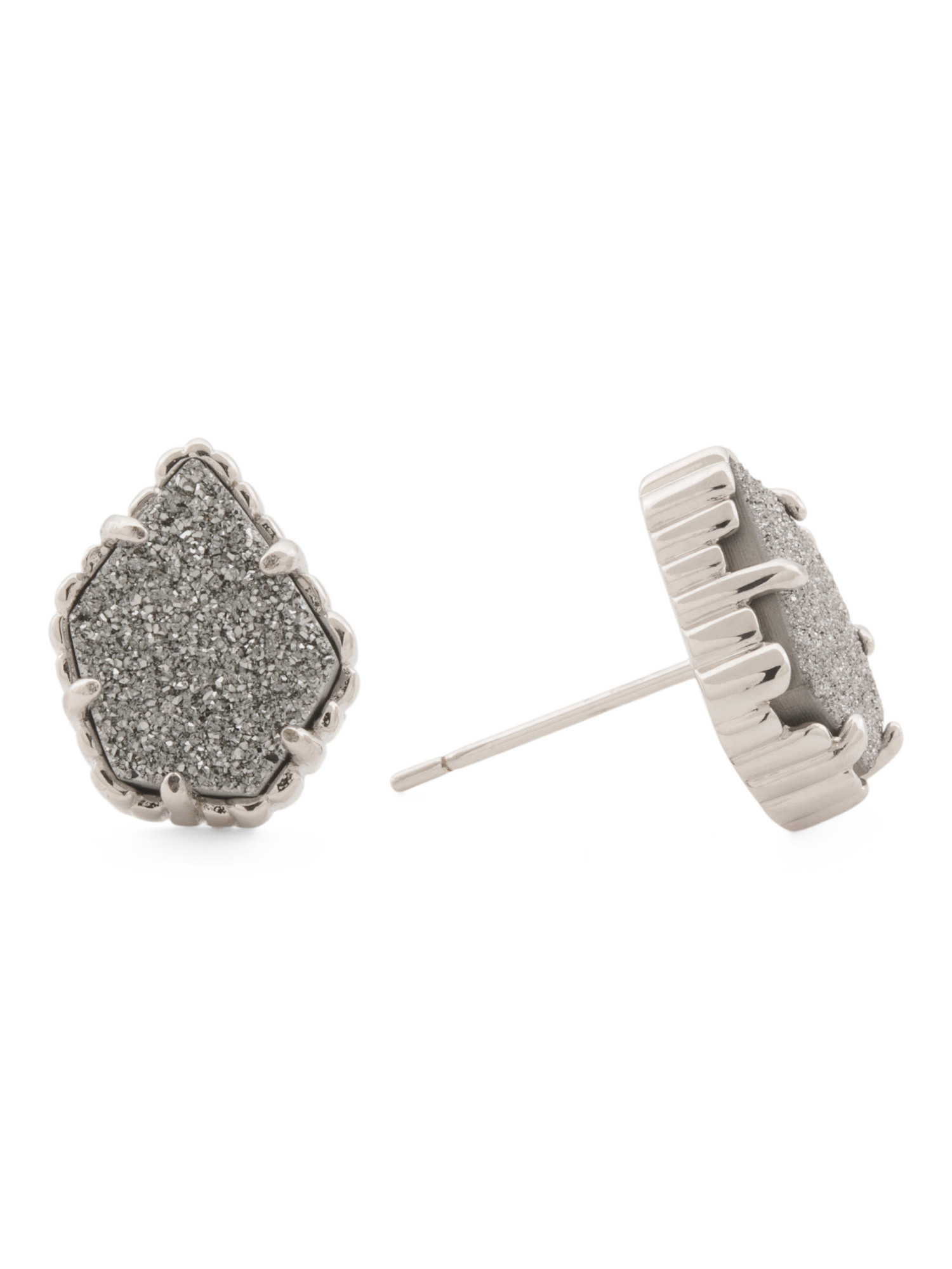 Rhodium Platinum Drusy Tessa Earrings | TJ Maxx