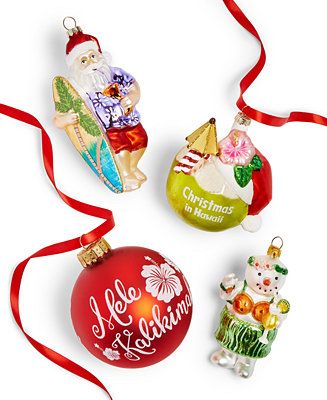 Holiday Lane Hawaii Ornament Collection, Created for Macy's - Macy's | Macy's