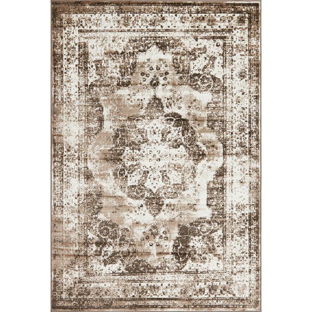 Unique Loom Salle Garnier Sofia Distressed Vintage Area Rug or Runner | Walmart (US)