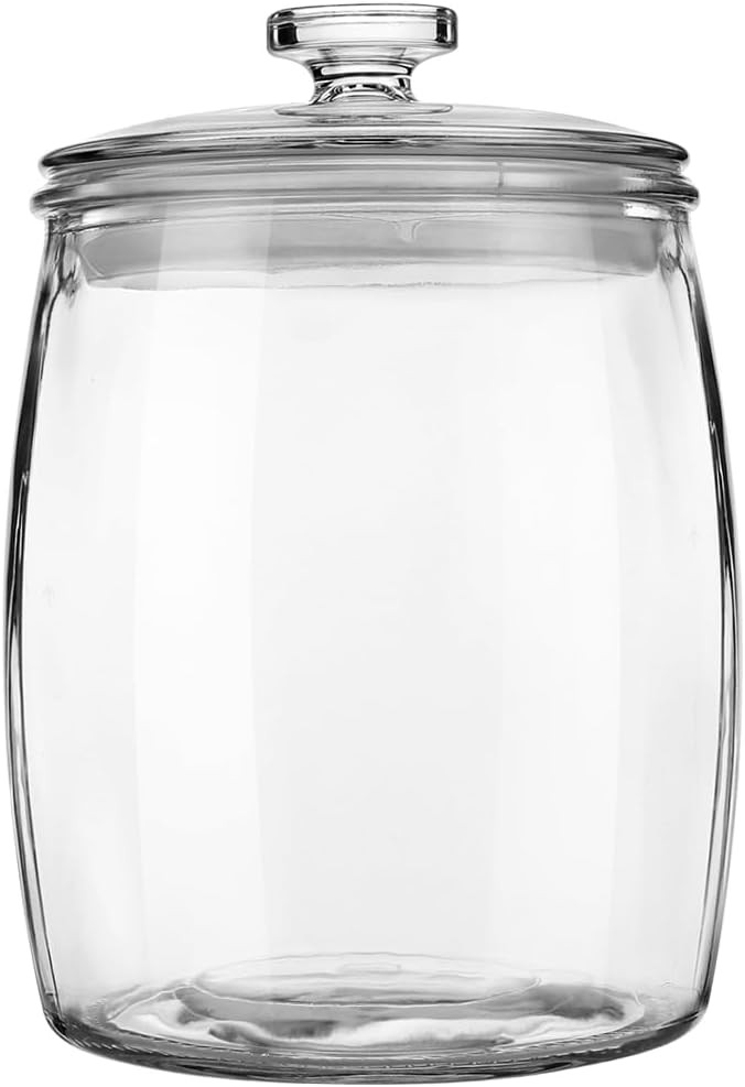 Folinstall Wide Mouth Apothecary Jar with Lid, 0.5 Gallon Glass Jar for Kitchen Storage and Laundry Room Organization, 72 oz Clear Glass Container for Cookie, Candy, Sugar, Flour, Nuts | Amazon (US)