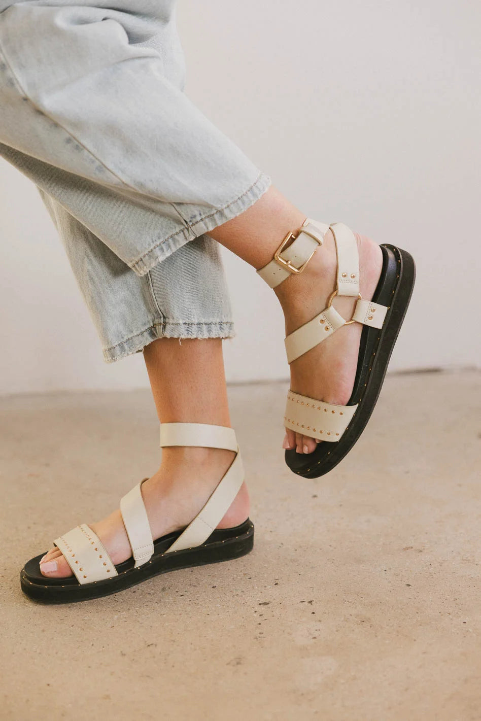Cameron Sandals in Cream - FINAL SALE - 7.5 / Cream | Böhme US