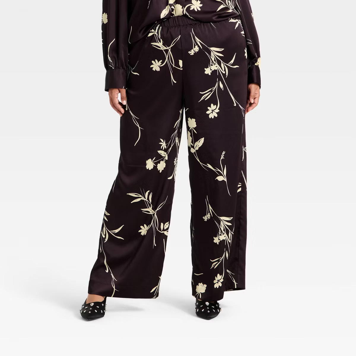 Women's Satin Pull-On Pants - A New Day™ | Target