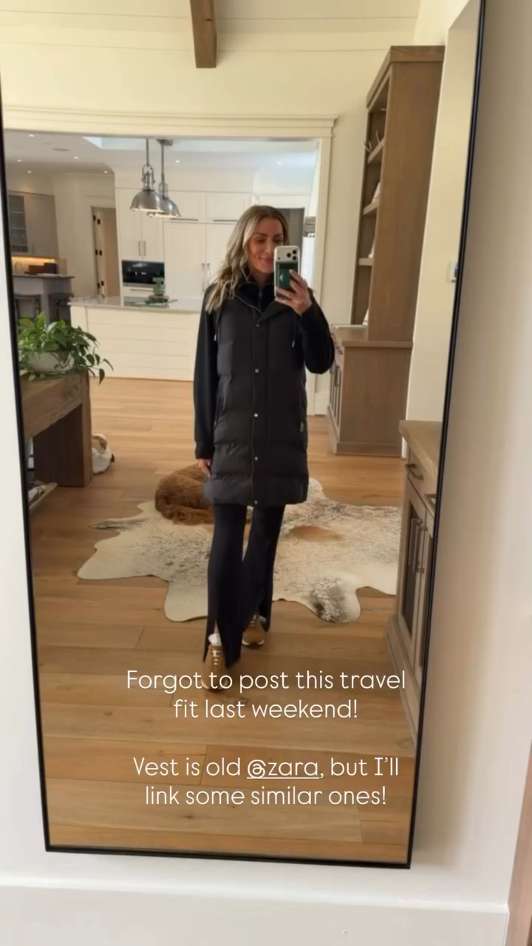 Forgot to post this travel fit last weekend! 

Vest is old @zara, but I’ll link some similar ones!