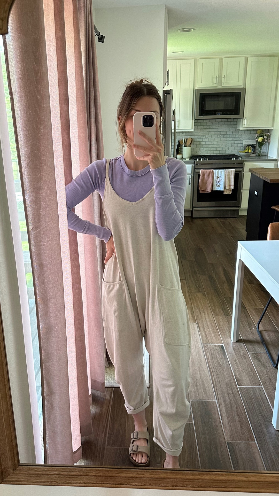 wearing an xs in the top and onesie

Spring outfit, mom outfit 

#LTKSeasonal #LTKFindsUnder100